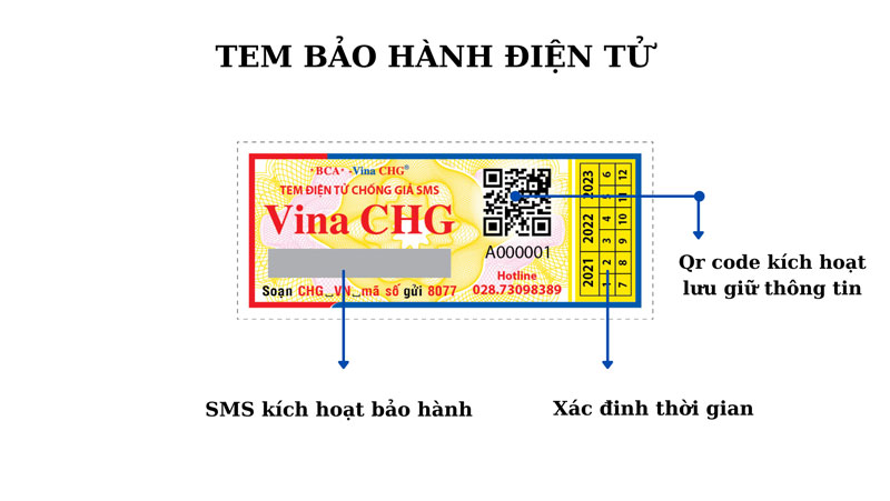 tem bảo hành điện tử, tem điện tử, tem điện tử sms