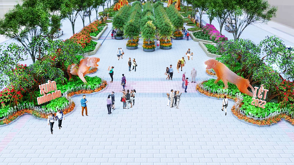 Đường hoa Nguyễn Huệ