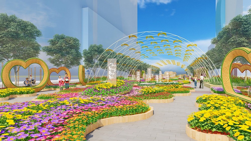Đường hoa Nguyễn Huệ