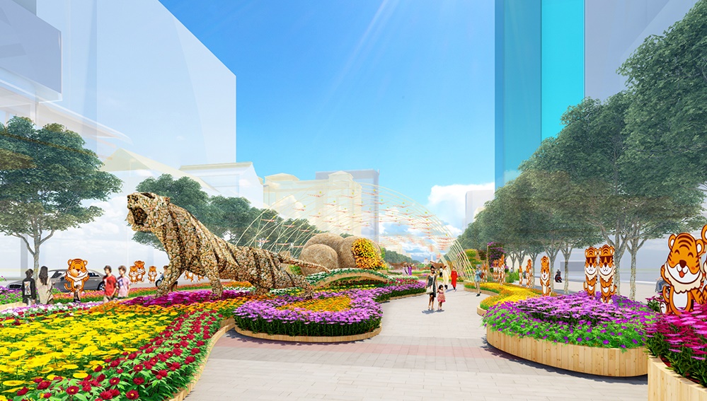 Đường hoa Nguyễn Huệ