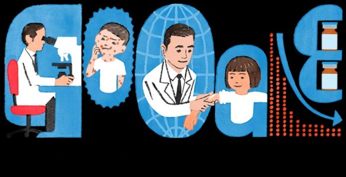 Google Doodle kỷ niệm sinh nhật người tạo ra vắc xin thủy đậu