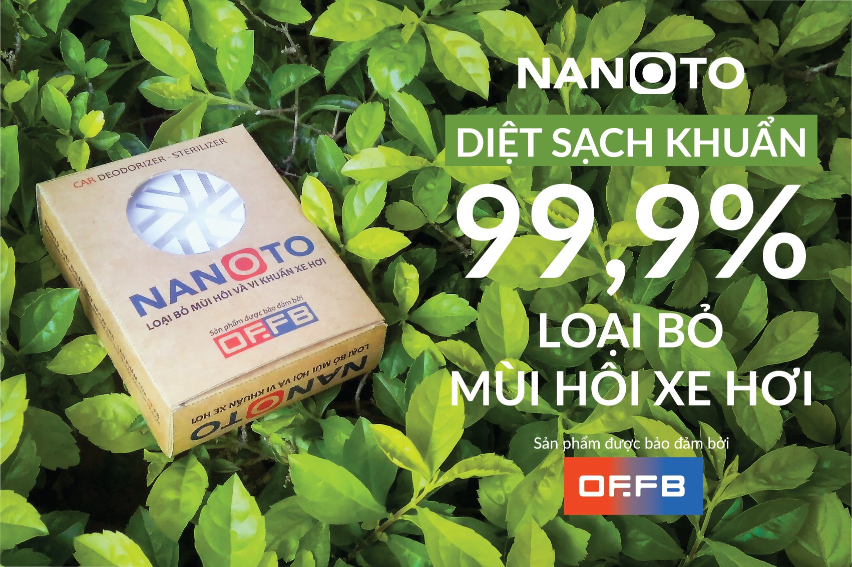 viên khử mùi ô tô, nanoto, khử mùi nanoto, offb