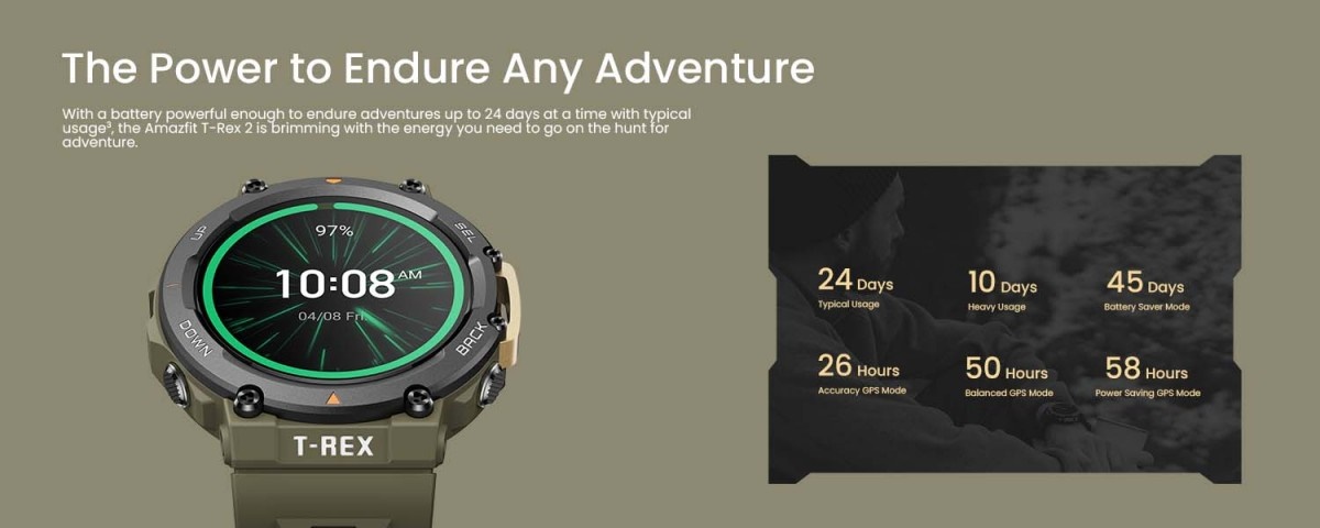 Amazfit T-Rex 2, đồng hồ thông minh, smartwatch Amazfit 