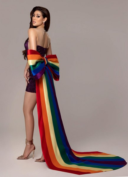 hoa hậu khánh vân, trang phục lục sắc, cộng đồng LGBT, chiến dịch Tôi đồng ý