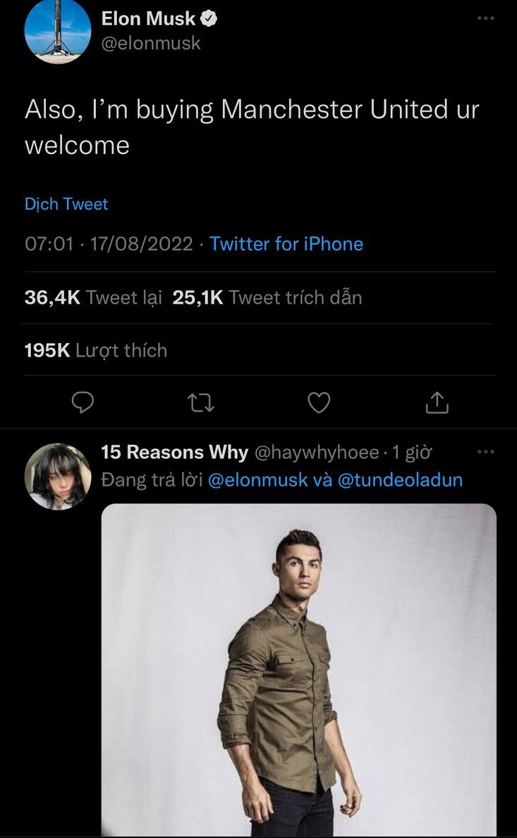 Elon Musk mua MU, MU, Elon Musk