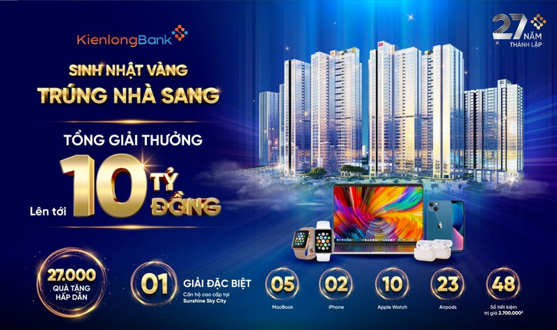 lãi suất gửi tiết kiệm tại KienlongBank, sinh nhật kienlongbank