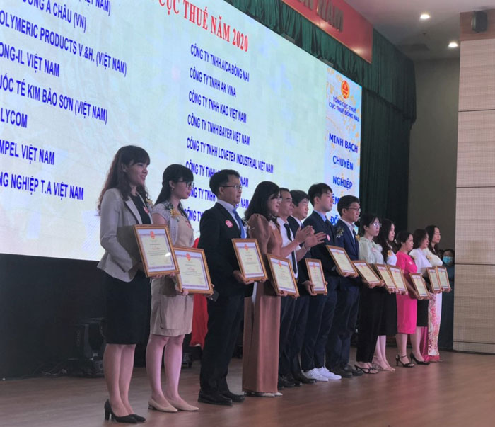 Nestlé Việt Nam nhận bằng khen từ Cục Thuế Đồng Nai 