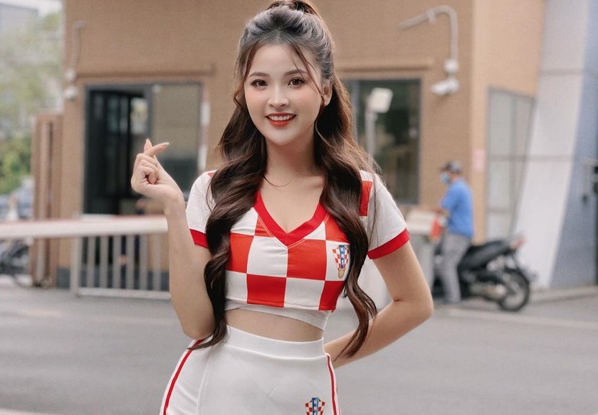 Hình ảnh hot girl đại diện cho Croatia tại World Cup 2022