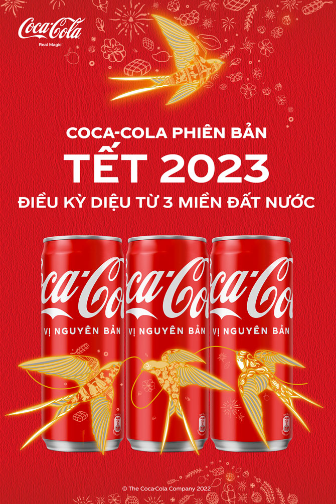 bộ sản phẩm coca cola tết 2023