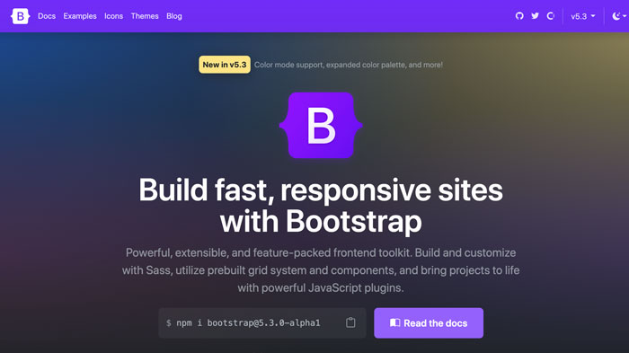bootstrap 5 mới nhất