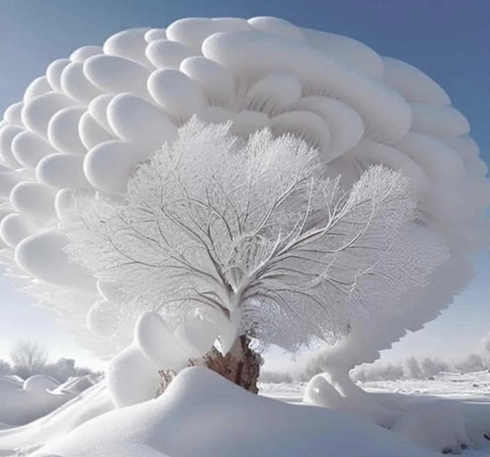 Vẻ đẹp của cây cối trải qua mùa tuyết