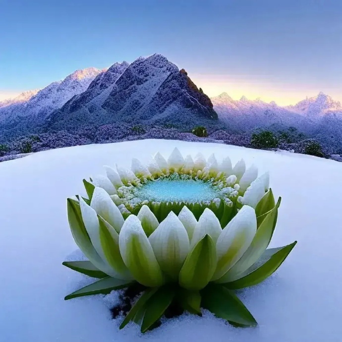 Chiêm ngưỡng Thiên sơn tuyết liên bằng AI