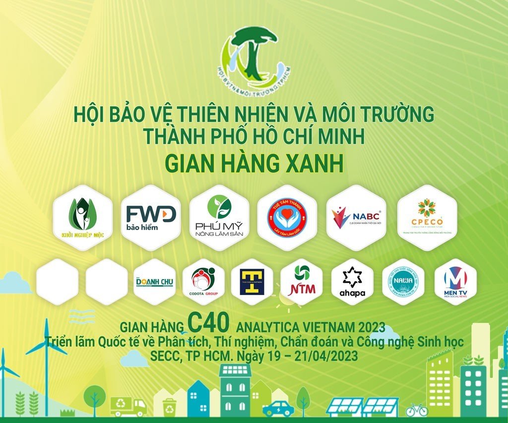 gian hàng xanh hane, triển lãm Analytica Vietnam 2023
