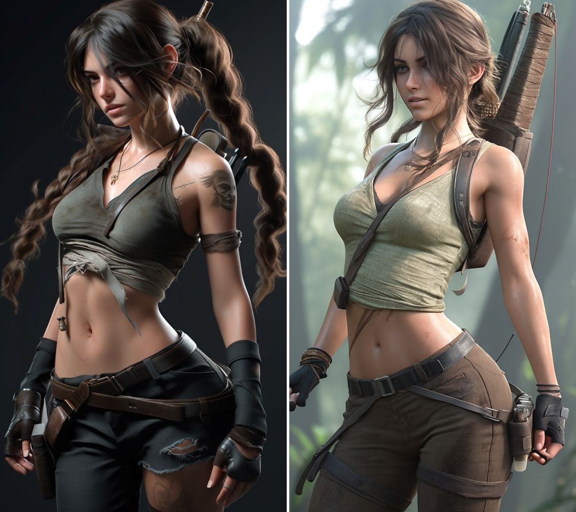 Lala Croft, Tomb Raider, AI