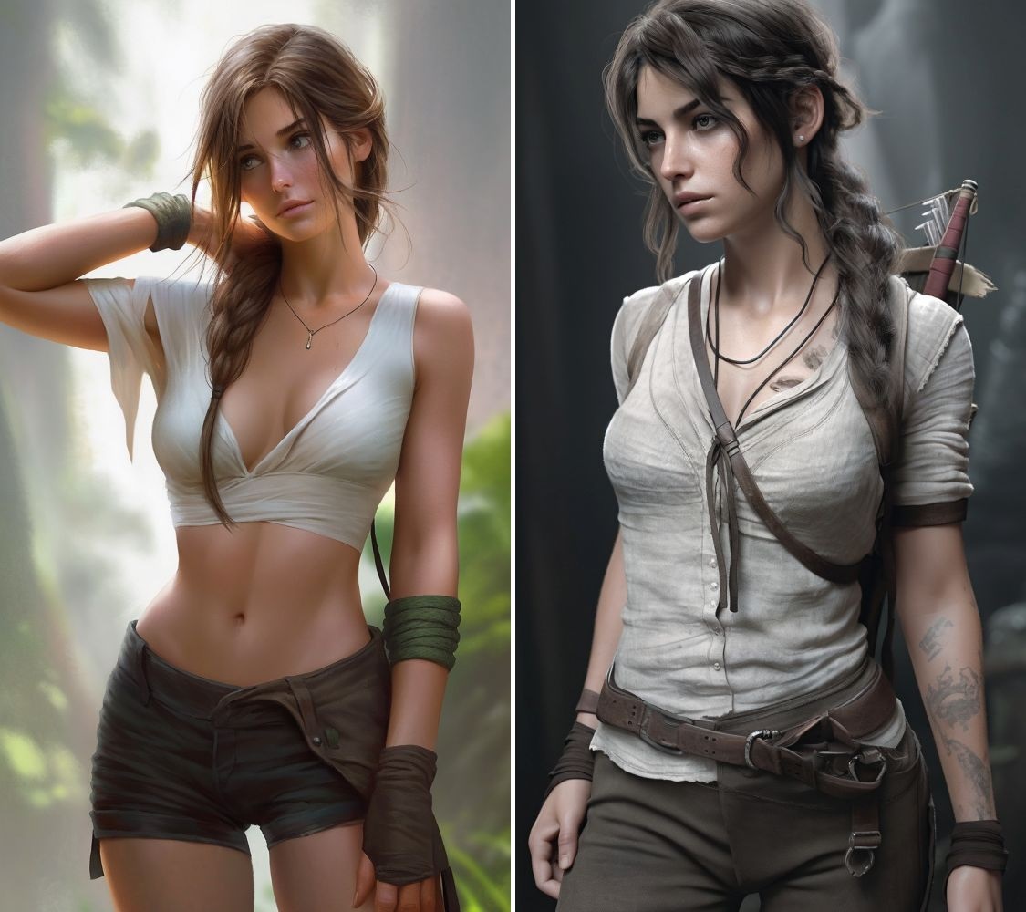 Lala Croft, Tomb Raider, AI