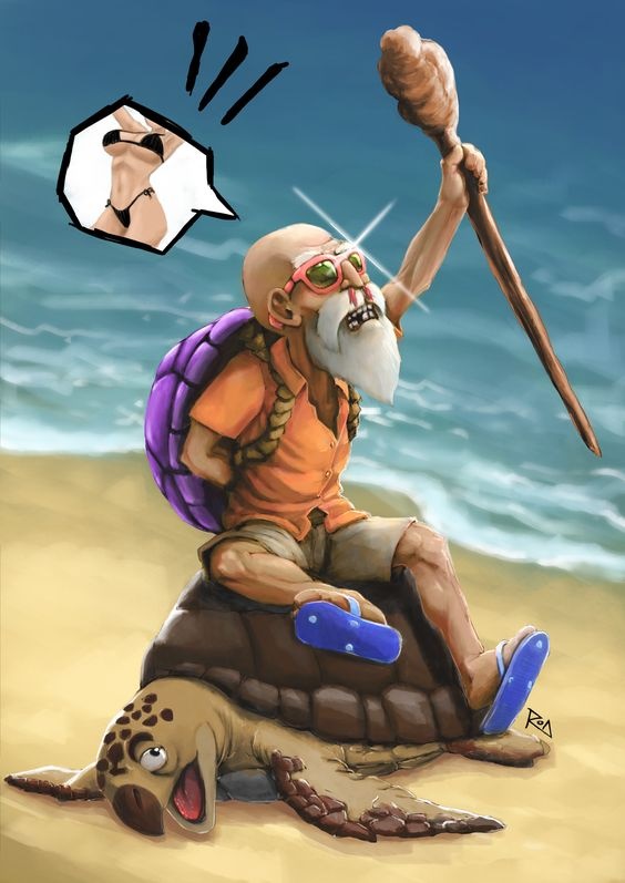 Ảnh nền Quy Lão tiên (Master Roshi), ảnh nền 7 viên ngọc rồng, ảnh nền dragon ball, Quy Lão Tiên Sinh