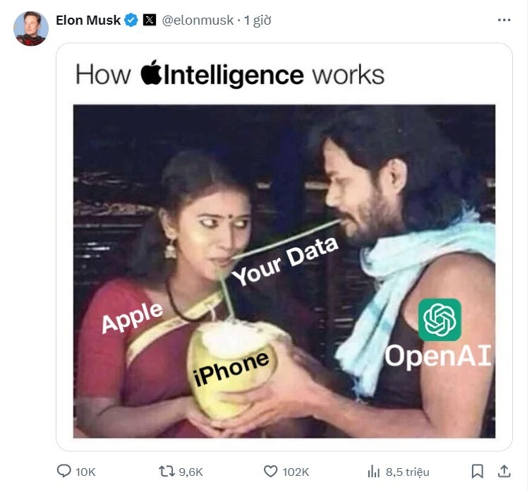 Elon Musk, Apple Intelligence