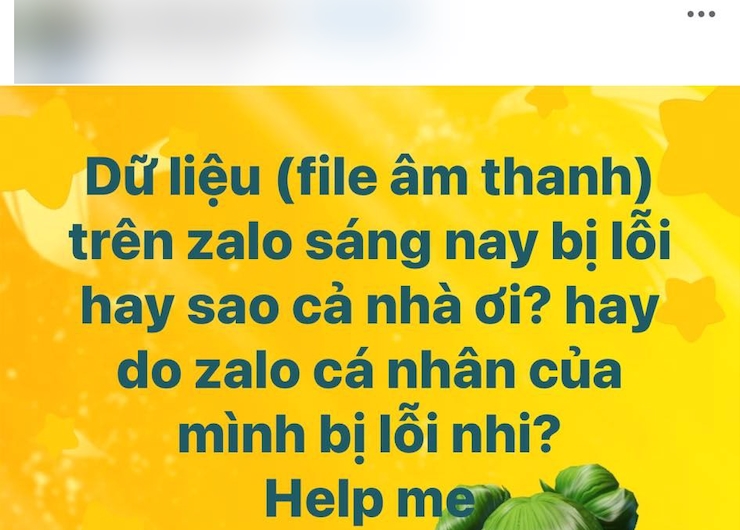 Zalo gặp sự cố, Zalo không thể gửi file, Zalo gặp lỗi