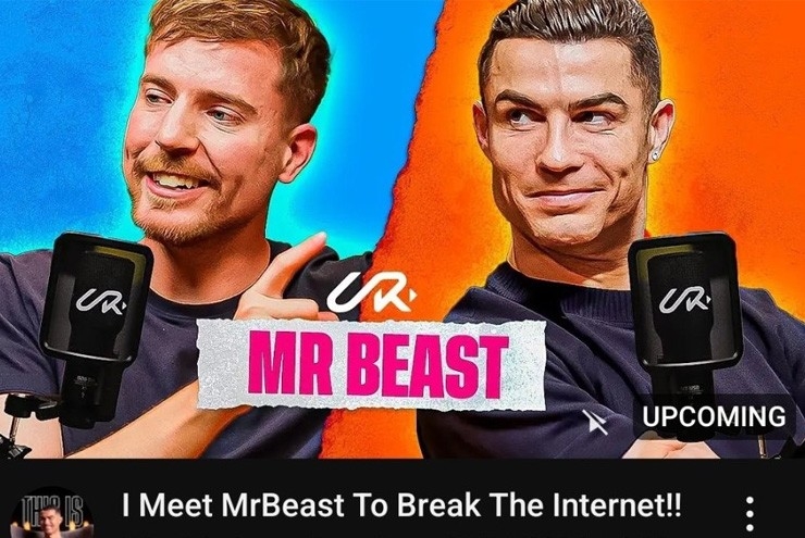 Talkshow tiếp theo của Ronaldo sẽ có khách mời là MrBeast