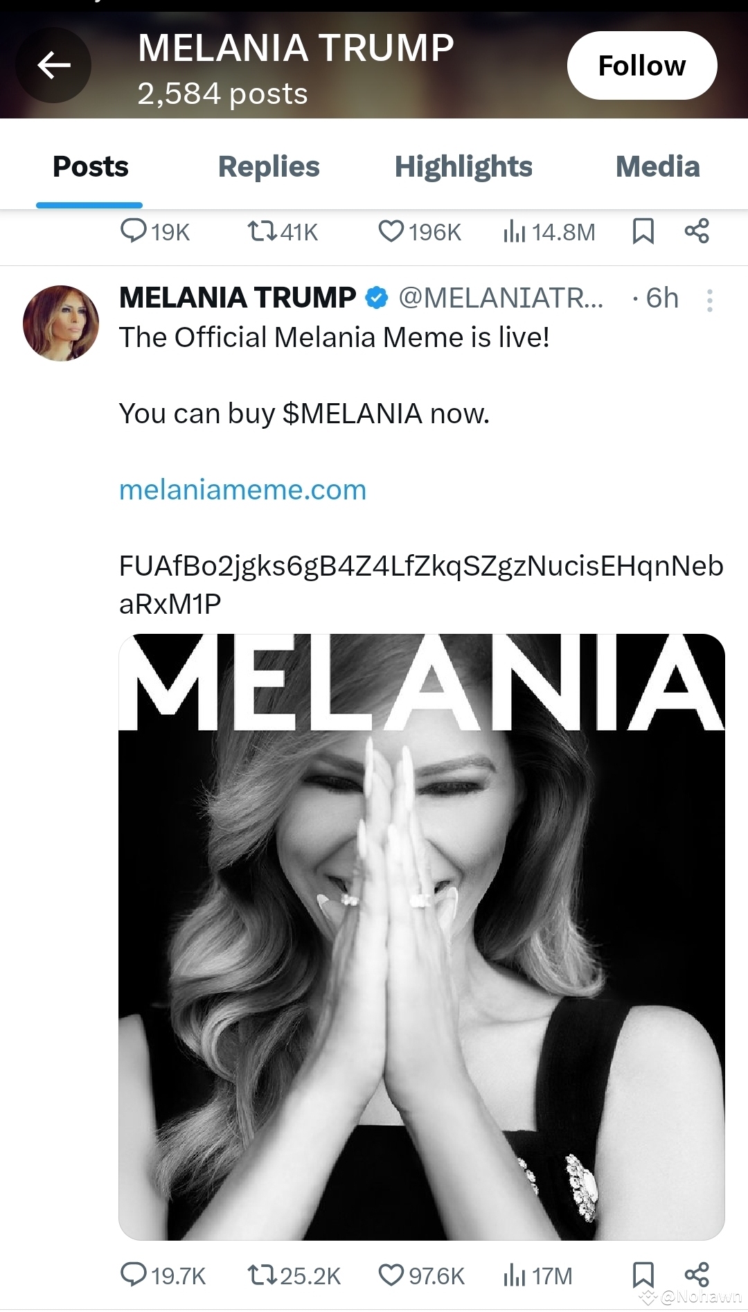 Đồng meme coin $melania, Meme coin $melania tăng 2000%, Hướng dẫn mua $melania, Melania Trump meme coin, Cách mua $melania coin