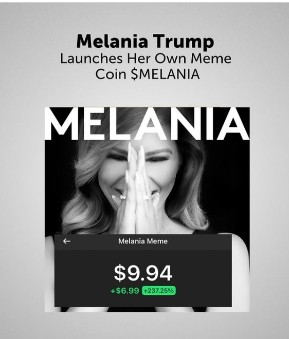 Đồng meme coin $melania, Meme coin $melania tăng 2000%, Hướng dẫn mua $melania, Melania Trump meme coin, Cách mua $melania coin