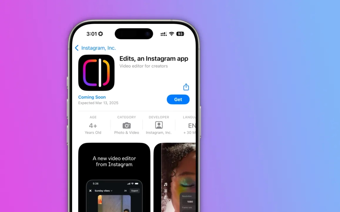 Mark Zuckerberg ra mắt Edits, Ứng dụng sao chép TikTok của Mark Zuckerberg, Edits thay thế TikTok, Instagram cập nhật cạnh tranh TikTok