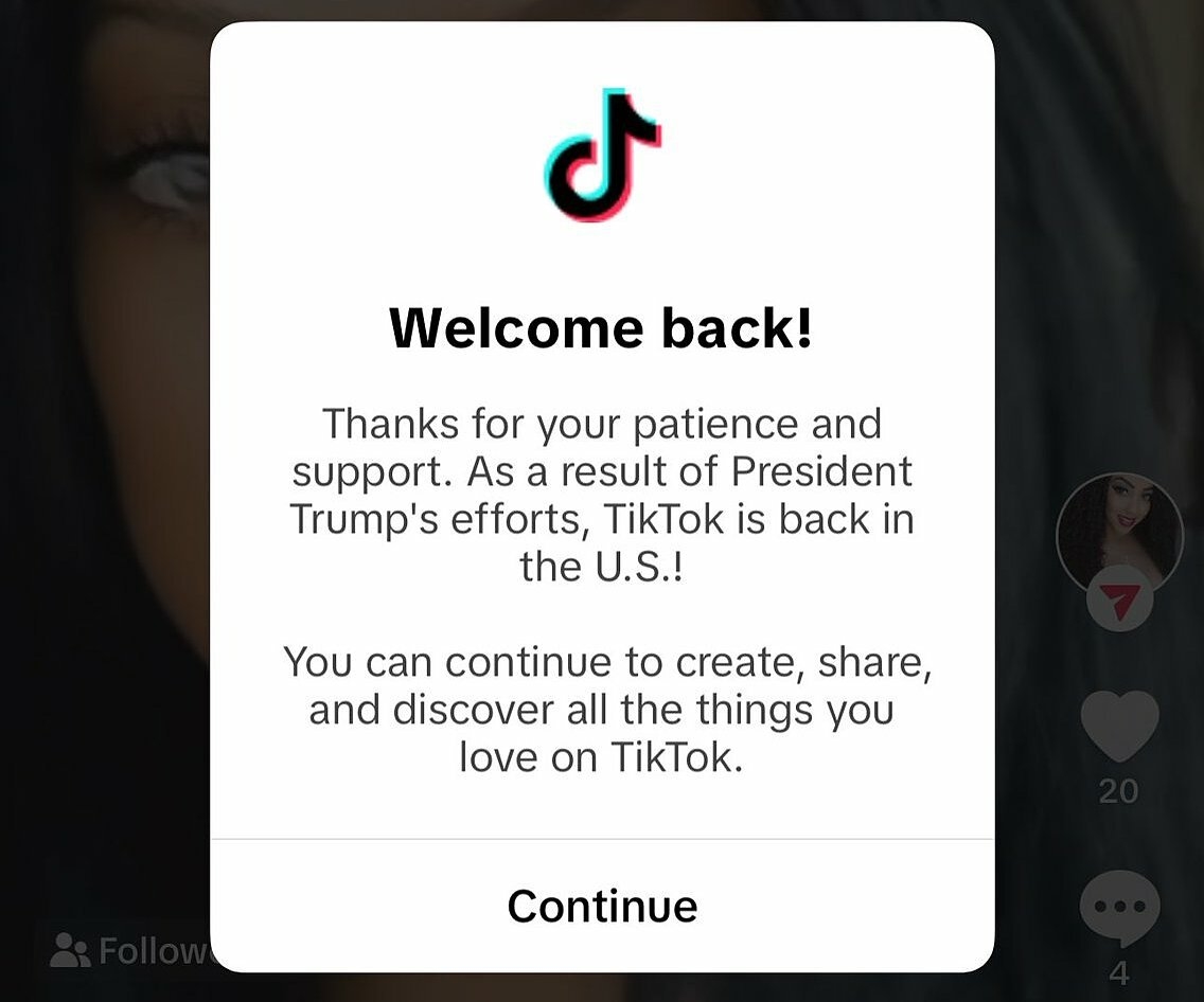 TikTok hoạt động trở lại tại Mỹ, TikTok khôi phục dịch vụ, Tổng thống Donald Trump cứu TikTok, Đạo luật PAFACA và TikTok