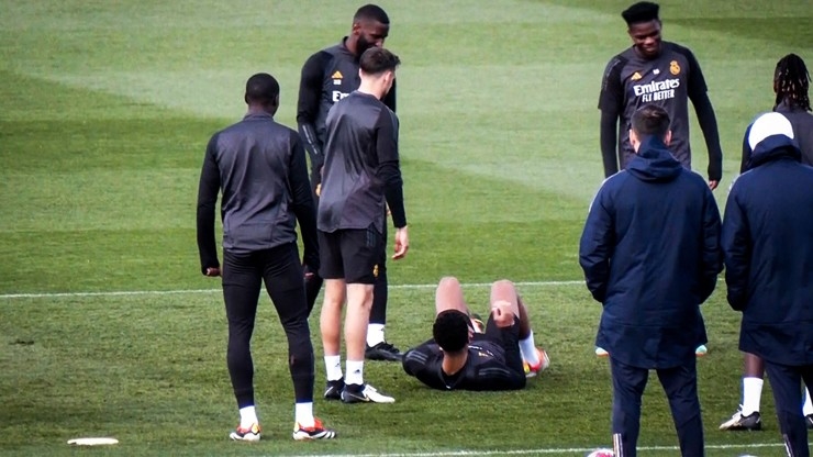 Bellingham và Rudiger, nội bộ Real Madrid, xô xát buổi tập Real Madrid, Real Madrid đấu Arsenal, Real Madrid phòng thay đồ