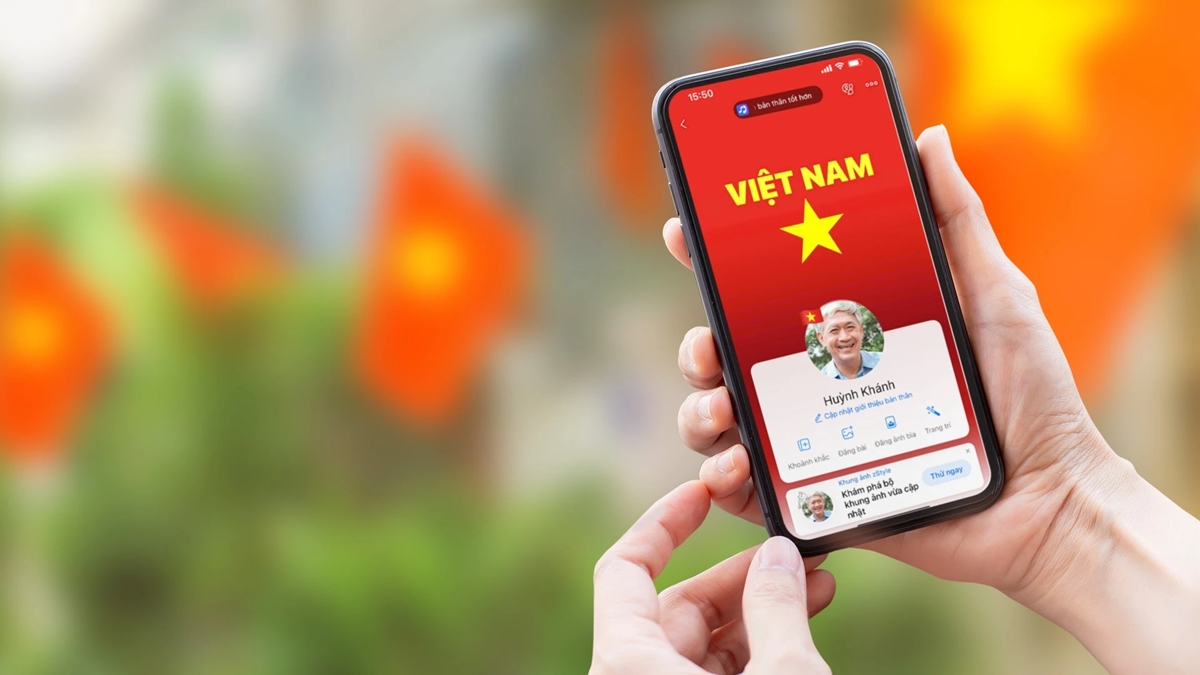 Triệu người dùng Zalo cùng treo cờ đỏ sao vàng chào mừng 30/4