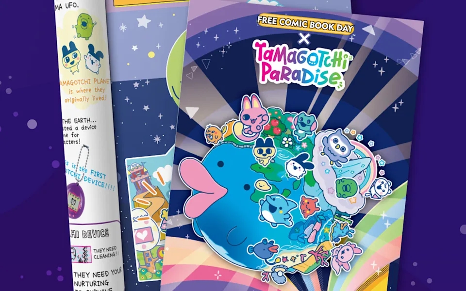 Tamagotchi Paradise, truyện tranh Tamagotchi, Free Comic Book Day, Bandai Tamagotchi mới, thiết bị Tamagotchi mới
