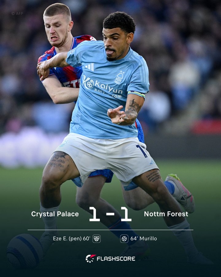 Nottingham Forest, Crystal Palace, Forest hòa Palace, Forest Champions League, kết quả Ngoại hạng Anh