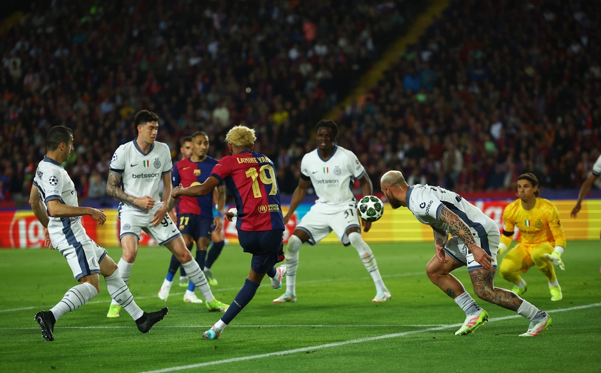 Lamine Yamal, Barcelona vs Inter, bán kết Champions League, tài năng trẻ Barcelona, Inter e ngại Yamal