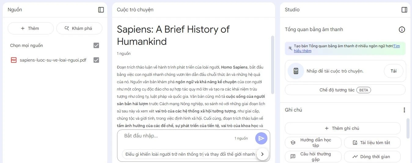cách đọc sách hiệu quả bằng AI, NotebookLM là gì, AI đọc sách, trí tuệ nhân tạo hỗ trợ học tập, đọc sách bằng AI