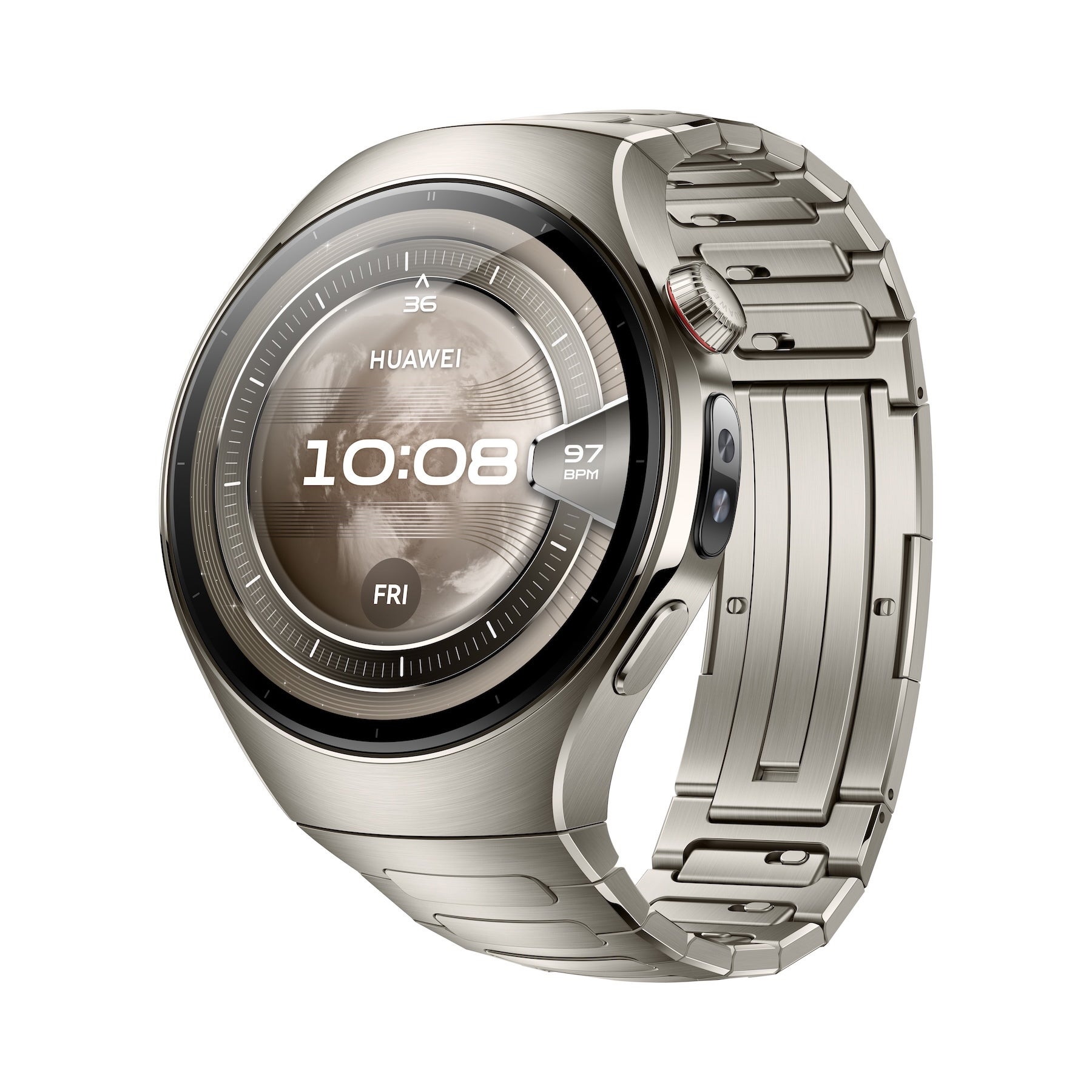 Huawei Watch 5, đồng hồ thông minh Huawei, cảm biến X-TAP, đo ECG, thiết kế titan, pin lâu