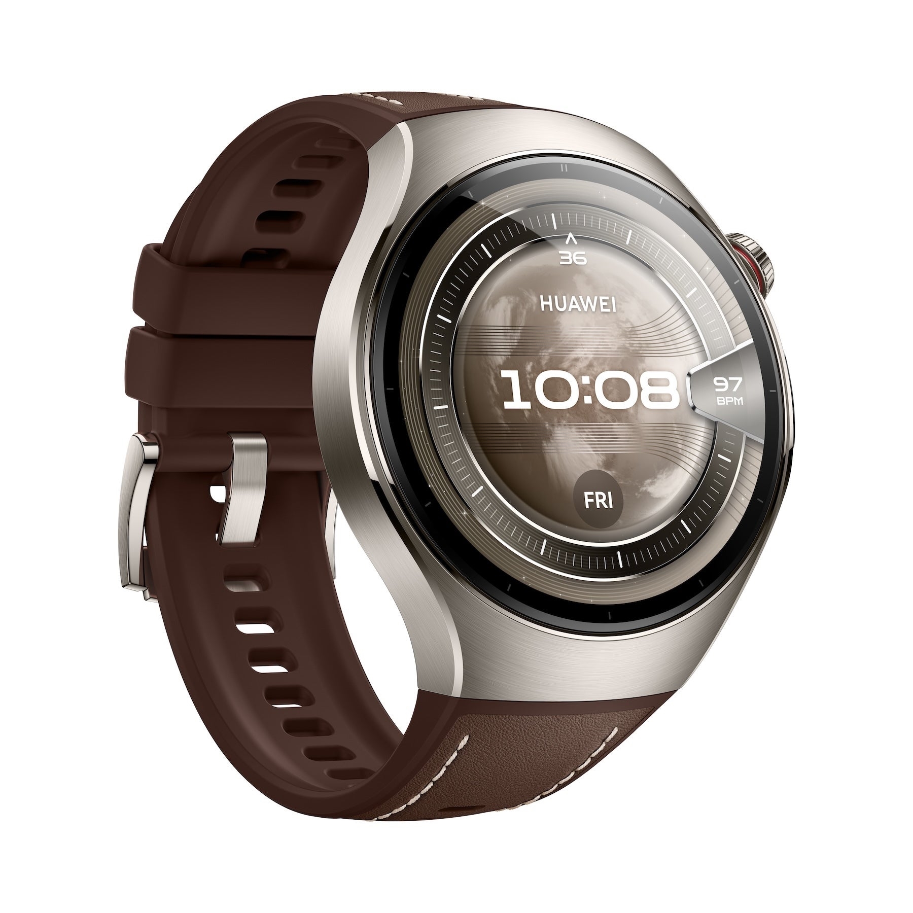 Huawei Watch 5, đồng hồ thông minh Huawei, cảm biến X-TAP, đo ECG, thiết kế titan, pin lâu