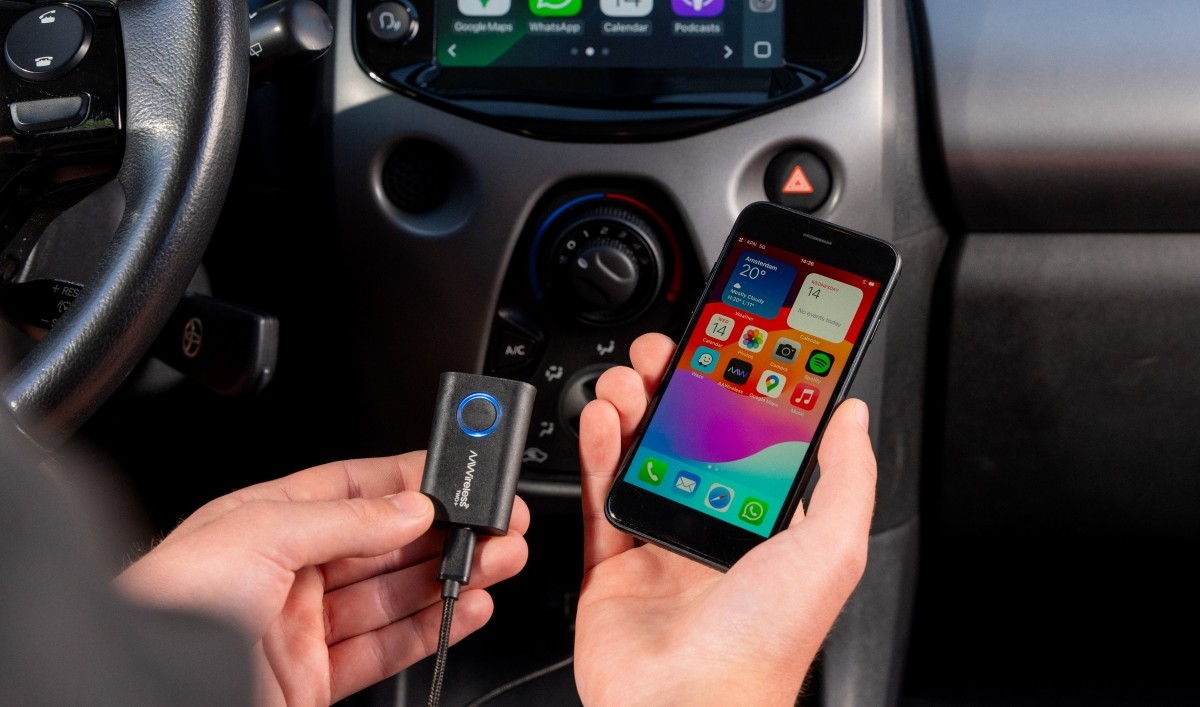 AAWireless TWO+, thiết bị CarPlay không dây, Android Auto không dây, kết nối không dây ô tô, phụ kiện ô tô thông minh