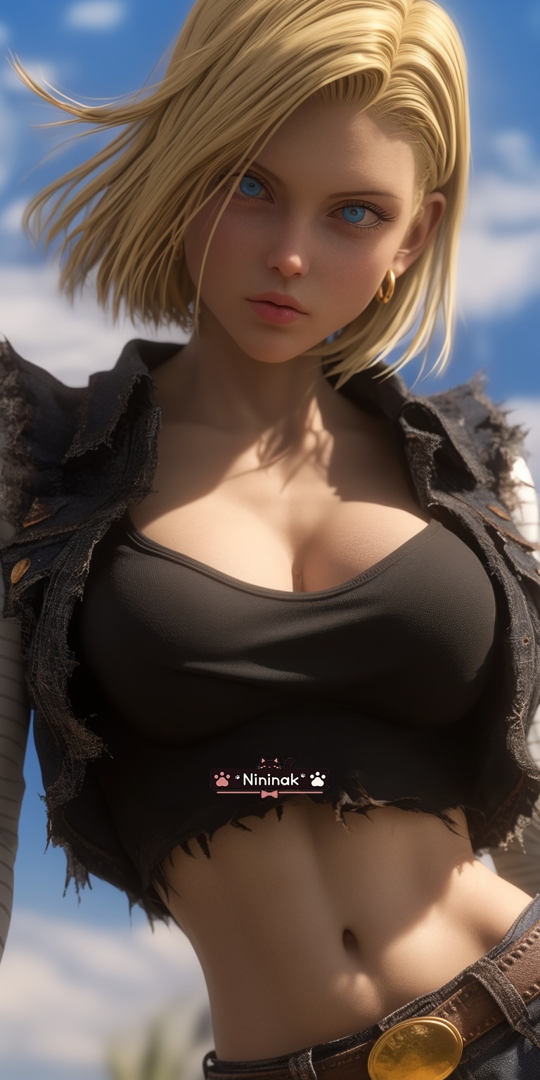 Android 18, Dragon Ball, AI, ảnh siêu thực, fan Dragon Ball