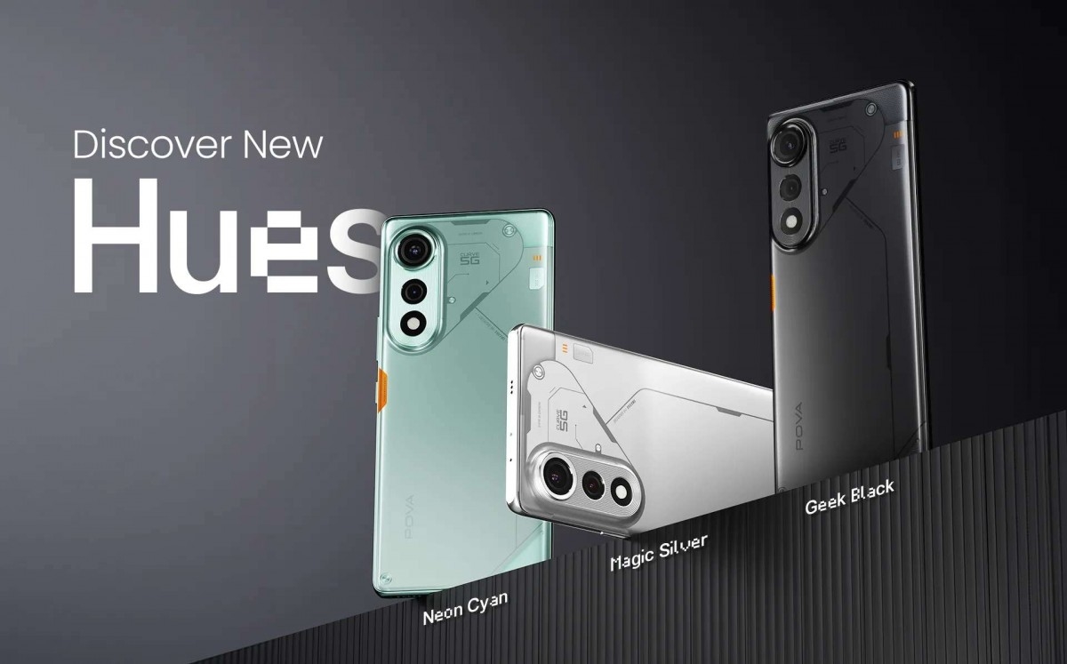 Tecno Pova Curve 5G, điện thoại mỏng, pin 5500mAh, AI hỗ trợ tiếng Ấn, điện thoại mới 2025
