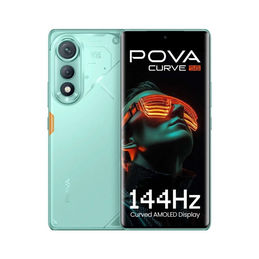 Tecno Pova Curve 5G, điện thoại mỏng, pin 5500mAh, AI hỗ trợ tiếng Ấn, điện thoại mới 2025