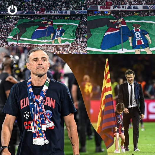 Luis Enrique, Xana, PSG vô địch Champions League, Champions League 2025, con gái Luis Enrique, tifo PSG
