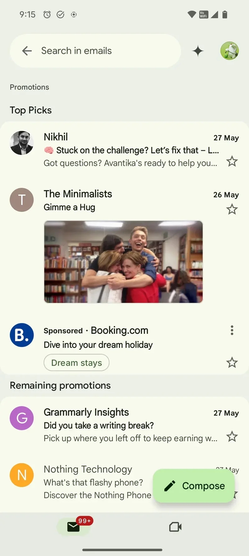 Gmail, giao diện Material 3, cập nhật Android, Google, thiết kế mới, Material You