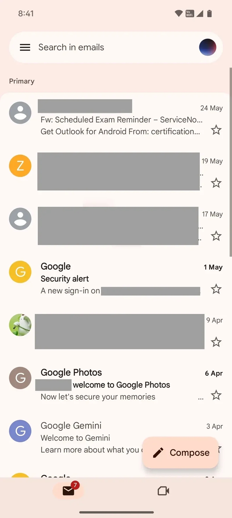 Gmail, giao diện Material 3, cập nhật Android, Google, thiết kế mới, Material You