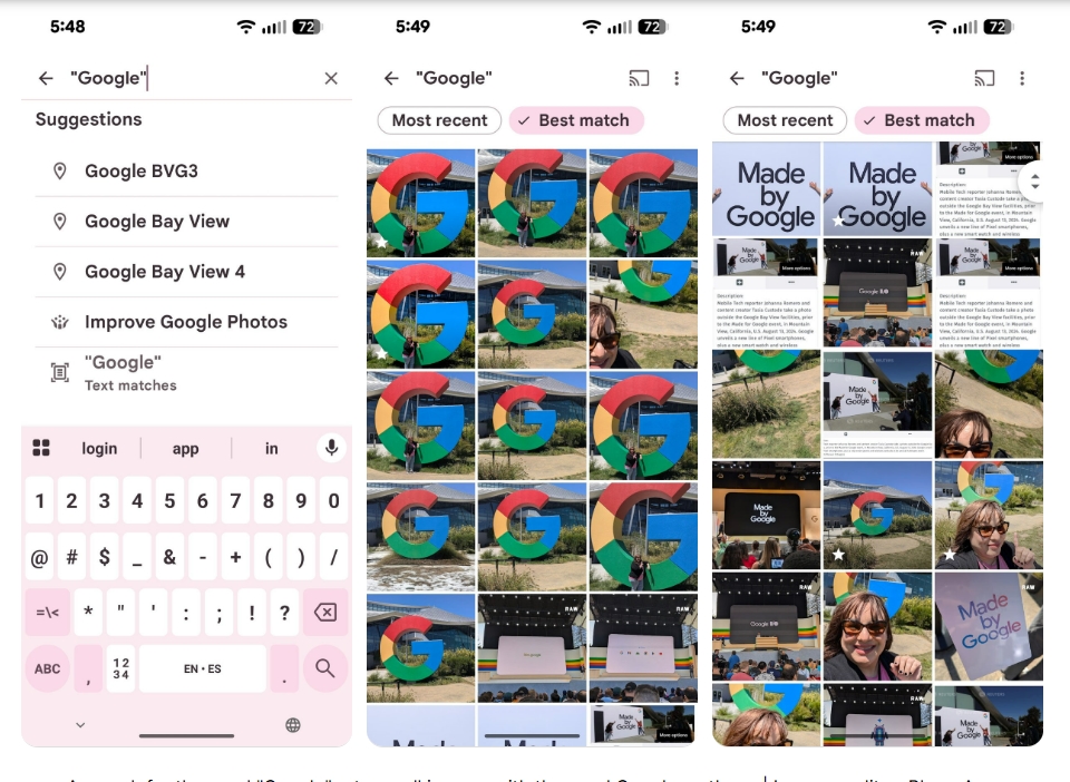 Google Photos, tìm ảnh bằng từ khóa, tìm chữ trong ảnh, tìm ảnh chính xác, tính năng mới Google Photos