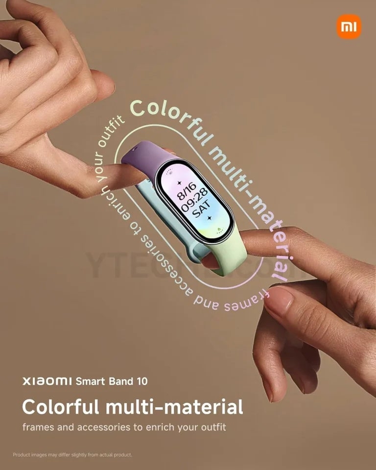 Xiaomi Smart Band 10, vòng đeo tay thông minh, wearable, pin 21 ngày, viền siêu mỏng