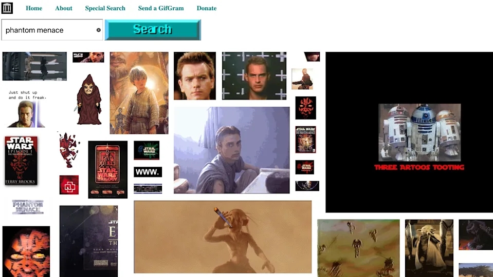 Internet Archive, GeoCities, GIF cổ điển, GifCities, công cụ tìm kiếm GIF