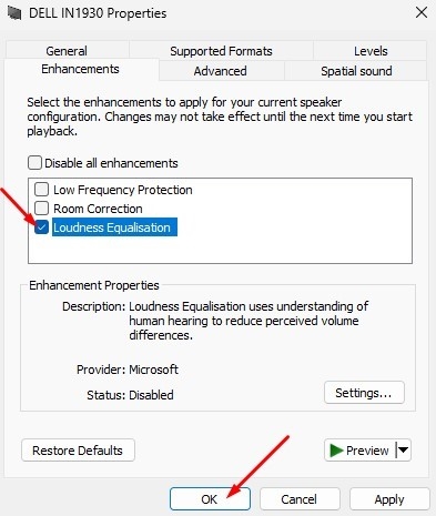 Windows 11, chuẩn hóa âm lượng, Loudness Equalization, cải thiện âm thanh, cài đặt âm thanh