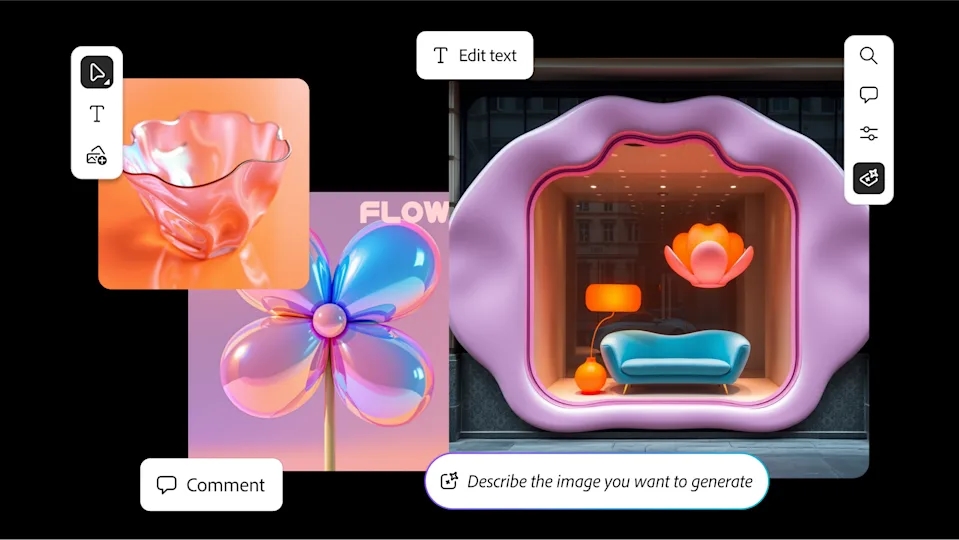 Adobe Firefly, ứng dụng Firefly, Firefly Boards, Adobe AI, tạo ảnh bằng AI, AI di động