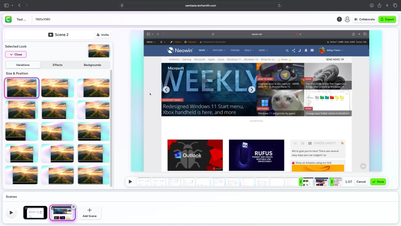 Camtasia Online, quay màn hình miễn phí, TechSmith, Camtasia, quay video trình duyệt, screen recorder, chỉnh sửa video