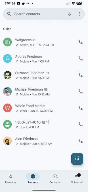 Google Phone, Material 3, thiết kế mới, Android, ứng dụng gọi điện, Pixel