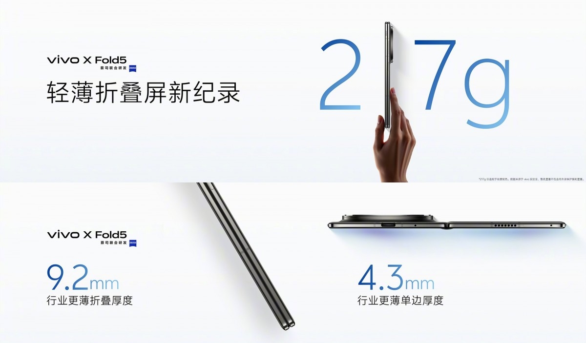 vivo X Fold5, điện thoại gập vivo, pin 6000mAh, chống nước IP69+, Snapdragon 8 Gen 3
